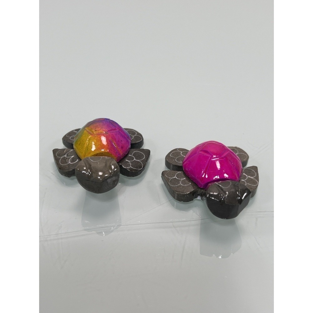 Handcrafted Ecuador Stone‎ Sea Turtle Pair Coastal Nautical Beach House Decor